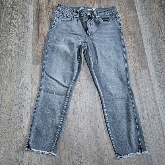 SEVEN 7 Jeans Womens Size 10 Straight Leg Pants Distressed Black Denim Seven7 - Picture 7 of 12